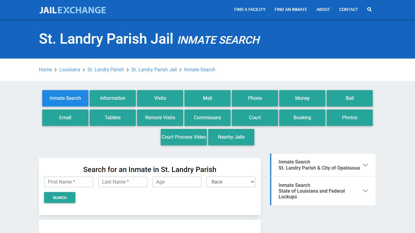 St. Landry Parish Jail, LA Inmate Search: Roster & Mugshots